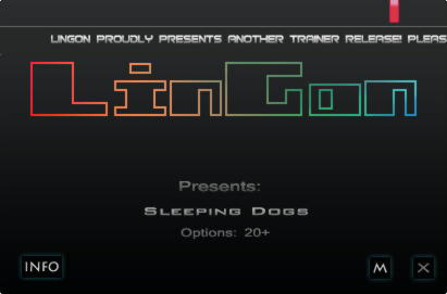 Sleeping Dogs Trainer +20 v1.9.434324 {LinGon}