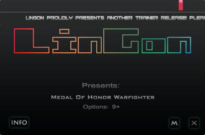 Medal of Honor: Warfighter Trainer +9 v1.0.0.3 {LinGon}