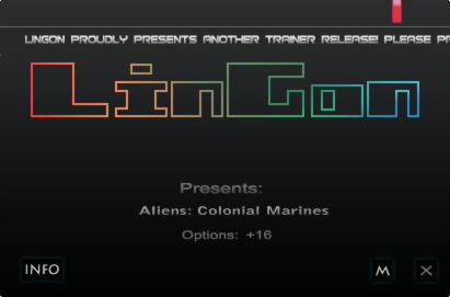 Aliens: Colonial Marines Trainer +16 v1.0.55.53346 {LinGon}