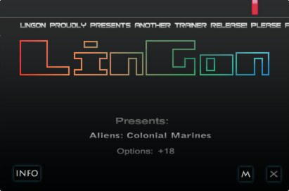 Aliens: Colonial Marines Trainer +18 v1.0.55.53346 {LinGon}