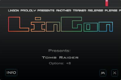Tomb Raider Trainer +8 v1.0 {LinGon}