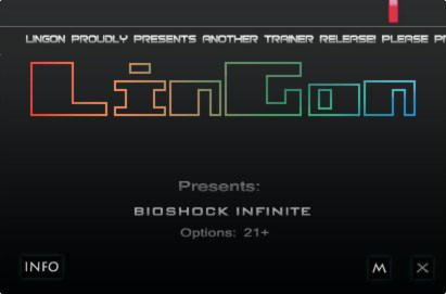 BioShock Infinite Trainer +21 v1.1.21.26939 {LinGon}