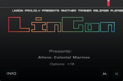 Aliens: Colonial Marines Trainer +18 v1.0.142.355 {LinGon}