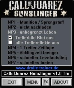 Call of Juarez: Gunslinger Trainer +7 v1.0 {dR.oLLe}