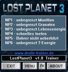 Lost Planet 3 Trainer +6 v1.0 {dR.oLLe}