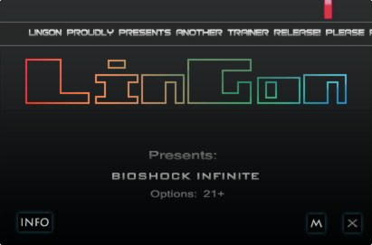 BioShock Infinite Trainer +21 v1.1.24.21018 {LinGon}