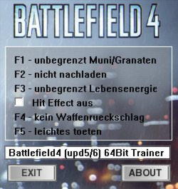 Battlefield 4 Trainer +6 Update 5/6 64 Bit {dR.oLLe}