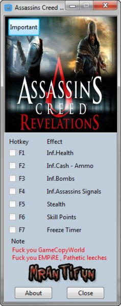 assassin's creed revelations pc v1.0 trainer 39