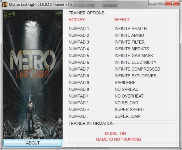 frill magi te Metro: Last Light Trainer +14 v1.0.0.15 GRIZZLY - download cheats, codes,  trainers