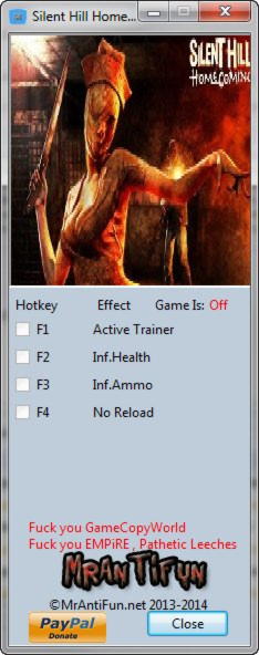 Silent Hill: Homecoming Cheats for PC