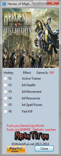 cheat codes for heroes of might and magic 3 hd edition android