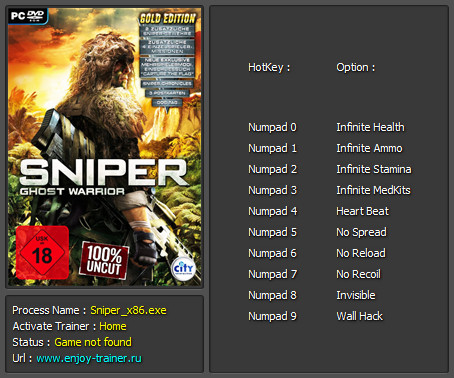 sniper 3 ghost warrior cheats