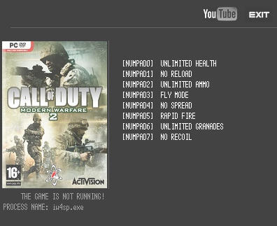 call of duty 4 modern warfare cheats codes