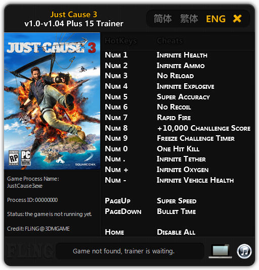 cheats for just cause 2 pc
