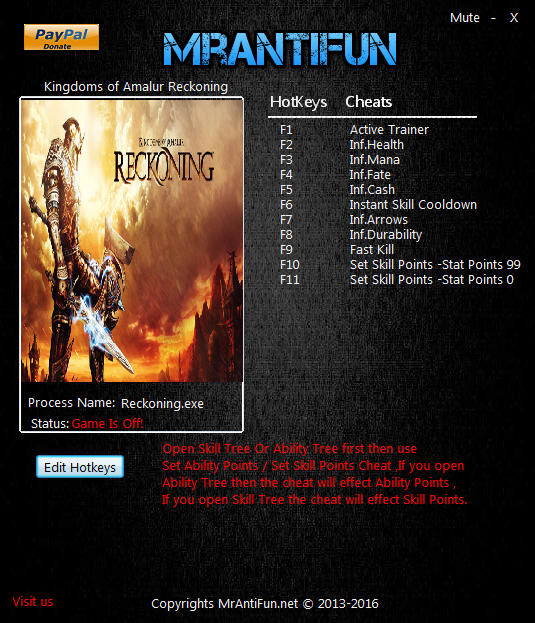 kingdoms of amalur reckoning free download mega trainer cheat 2012