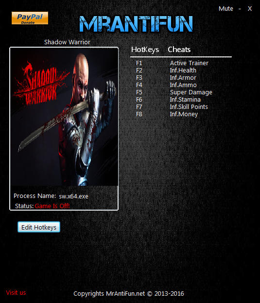 Shadow Warrior +1 Trainer Download