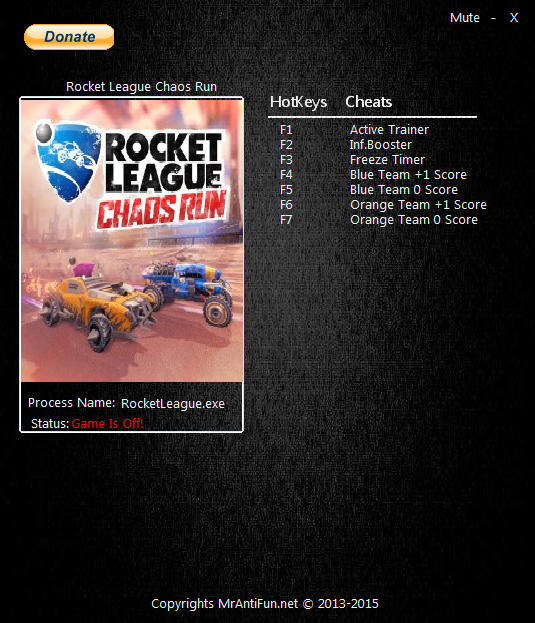 Rocket League: Chaos Run Trainer +6 v1.0.10897 MrAntiFun ...