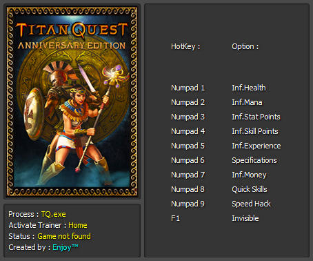 titan quest anniversary edition trainer