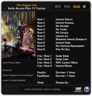 We Happy Few Trainer for PC game version Updated 10.12.2016