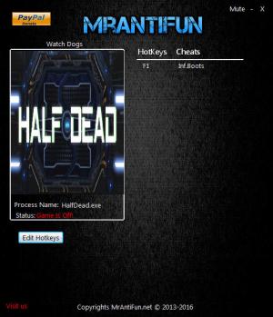 Half Dead Trainer for PC game version 1.05