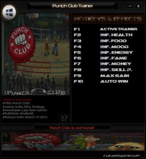 Punch Club Trainer for PC game version 1.3