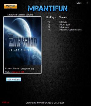 Empyrion: Galactic Survival Trainer for PC game version 5.1.0.0811