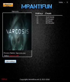 Narcosis Trainer for PC game version 03.29.2017
