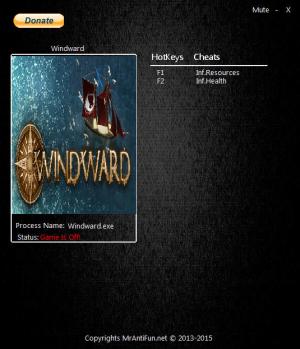 Windward Trainer for PC game version 2016.7.7