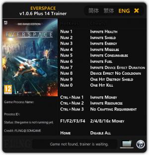 Everspace Trainer for PC game version 1.0.6