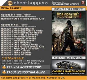 Dead Rising 3 Trainer for PC game version 06.29.2017