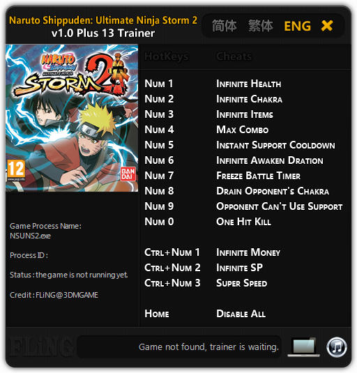 Naruto Ultimate Ninja 2 códigos