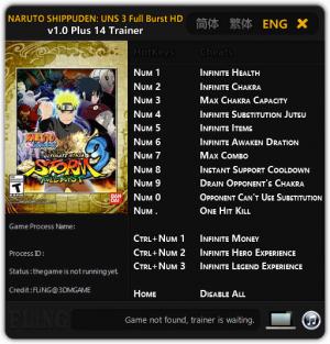 Naruto Shippuden: Ultimate Ninja Storm 3 Full Burst HD Trainer for PC game version 1.0