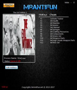 The Evil Within 2 Trainer for PC game version v1.00