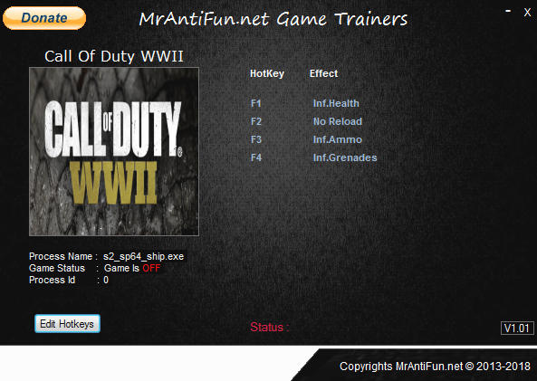 call of duty 2 trainer