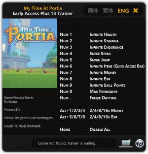 My Time at Portia Trainer for PC game version Early Access Updated 2018.03.30