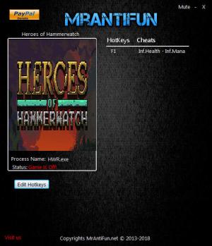 Heroes of Hammerwatch Trainer for PC game version vb74