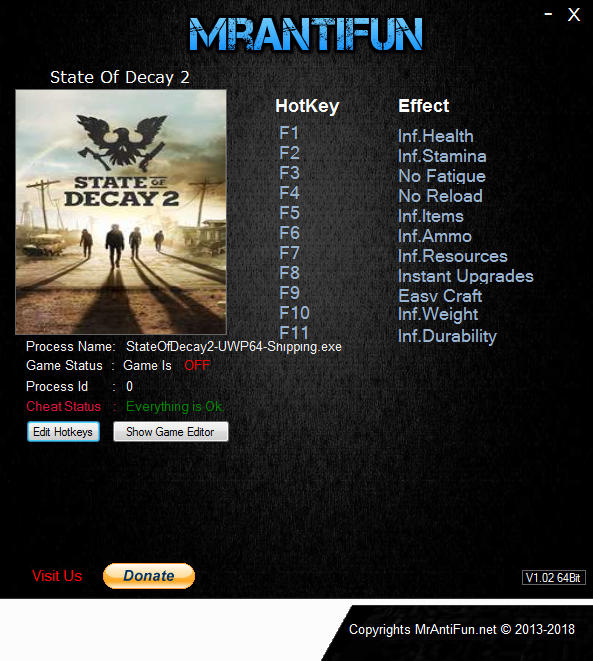 State Of Decay 2: Trainer +11 V1.3273.8.2 Mrantifun download