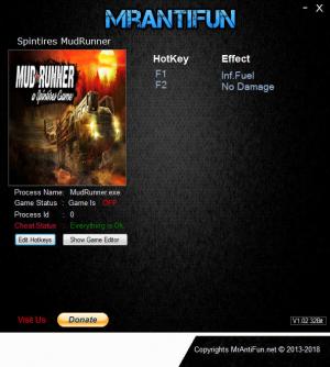 Spintires: MudRunner Trainer for PC game version v18.05.21