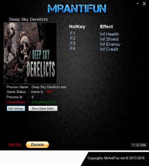 Deep Sky Derelicts Trainer for PC game version v1.00