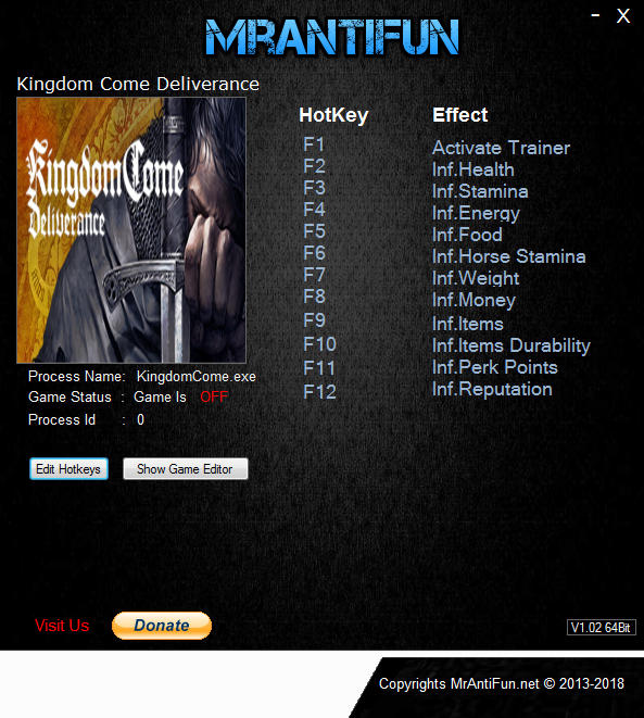 Kingdom Come: Deliverance Cheats & Trainers for PC