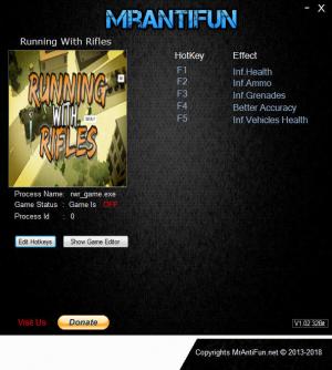 Running With Rifles Trainer for PC game version v1.70.2