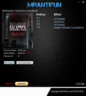 Battlestar Galactica Deadlock Trainer for PC game version v1.1.54