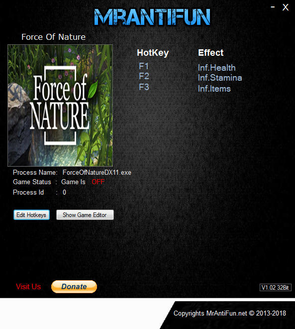 justering systematisk Tradition Force of Nature Trainer +3 v1.1.19 MrAntiFun GAME TRAINER download pc cheat  codes