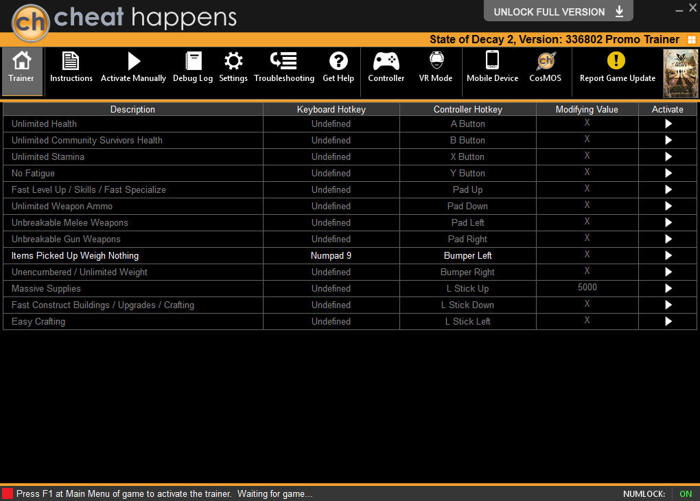 State of Decay +1 Trainer Download