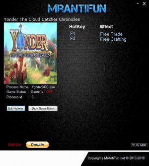 Yonder: The Cloud Catcher Chronicles Trainer for PC game version v1.08