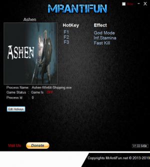 Ashen Trainer for PC game version v1.0.12.0