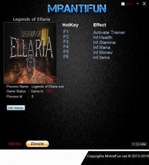 Legends of Ellaria Trainer for PC game version v0.5.47.02