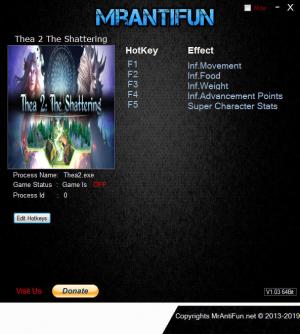 Thea 2: The Shattering Trainer for PC game version v2.0115