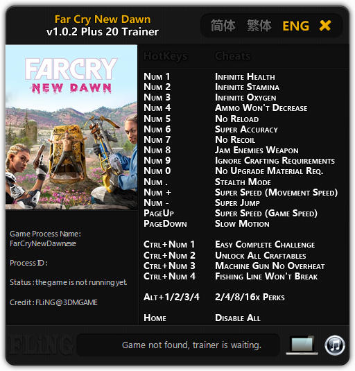  Far Cry New Dawn Trainer 20 V1 0 2 FLiNG Download Pc Cheat Codes 