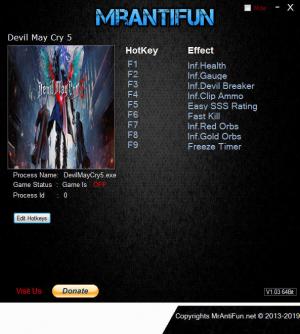 Devil May Cry 5 Trainer for PC game version v1.00